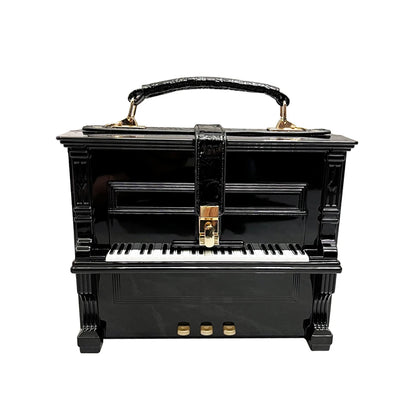 Luxury Designer Piano-Shaped Handmade Crossbody Shoulder Bag for Women – Elegant Purse, Messenger & Banquet Bag