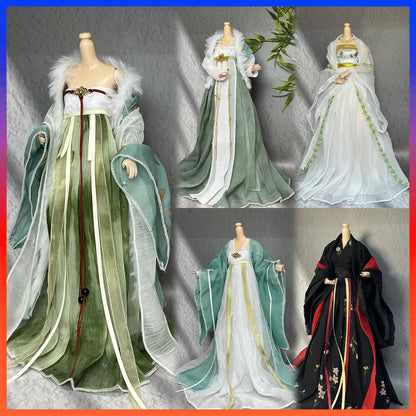 30cm 1/6 Scale Female Soldier Doll Outfit – Ancient Style Hanfu Cloak Suit for 12-Inch Action Figures, Toy Gift