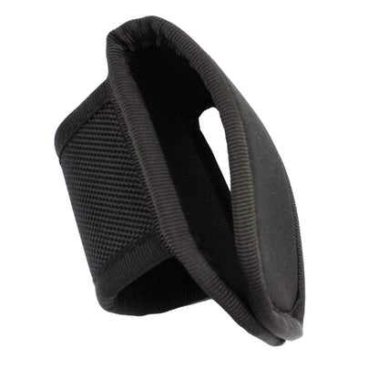 Nylon Weave Flashlight Pouch - PU Leather Duty Belt Holster Open Top Holder for D Cell & Compact Flashlights