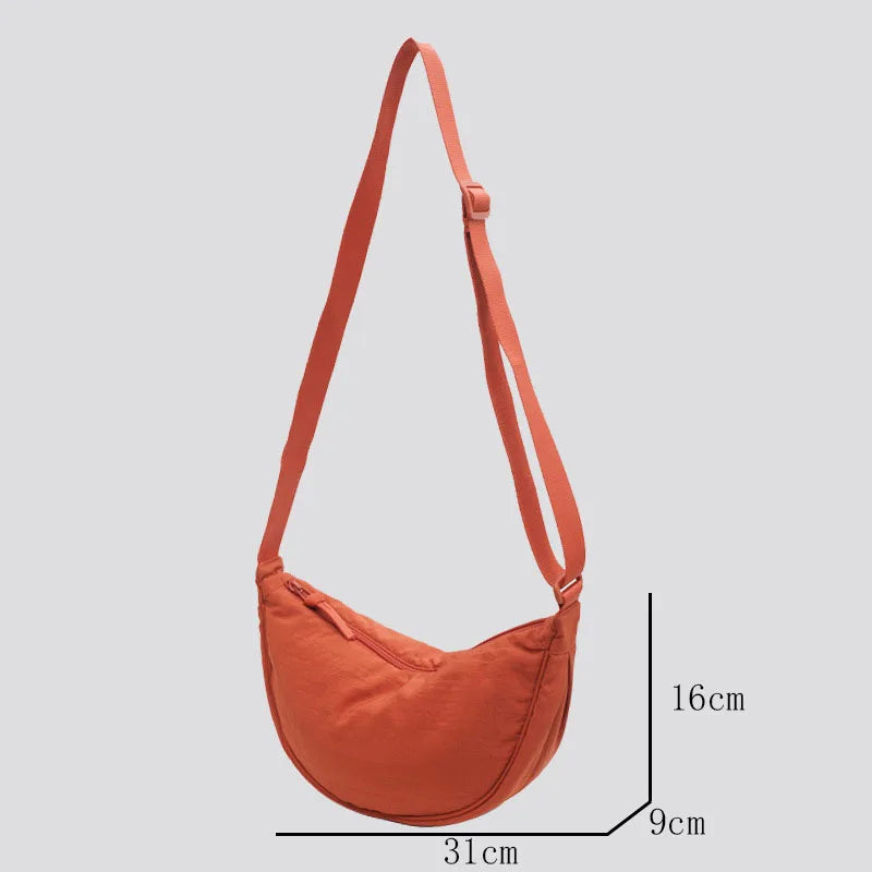 Designer Nylon Crossbody Hobo Bag: Casual Shoulder Bags for Women - Large Capacity Tote Ideal for Travel, Shopping, and Daily Use
