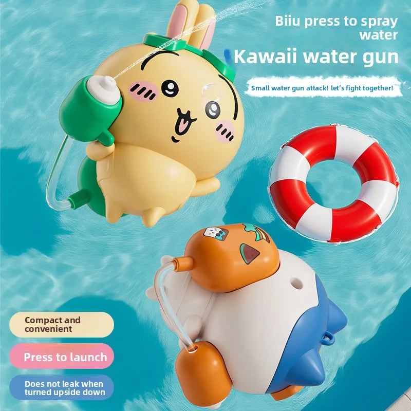 Jiyi Cute Water Gun Keychain - Usagi Hachiware Kawaii Summer Pendant and Collectible Accessory for Fans