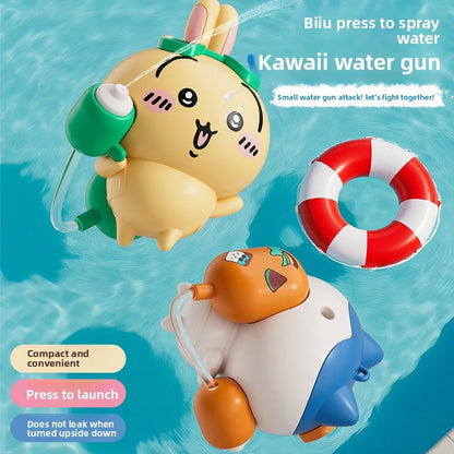 Jiyi Cute Water Gun Keychain - Usagi Hachiware Kawaii Summer Pendant and Collectible Accessory for Fans