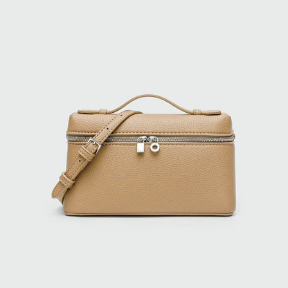 Lychee Grain Mini Shoulder Bag - Elegant Women’s Fashion Crossbody Handbag with Lunch Box Style Design