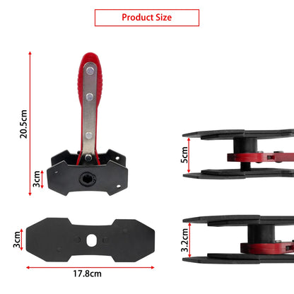 360° Swivel Ratchet Brake Caliper Press Tool with Piston Spreader & 2 Steel Plates for Disc Brake Repair