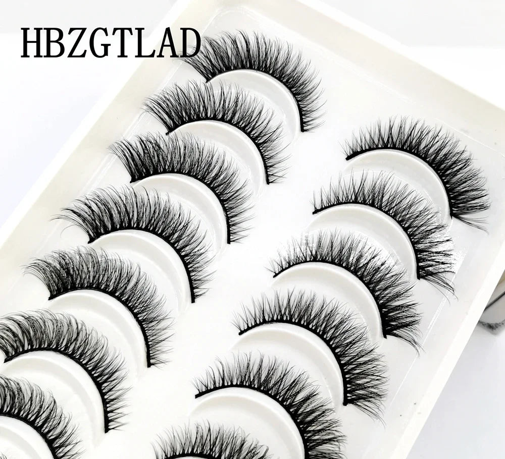 10 Pairs 3D Mink False Eyelashes – Natural Long & Short Lash Extensions Makeup Kit (41 Styles)