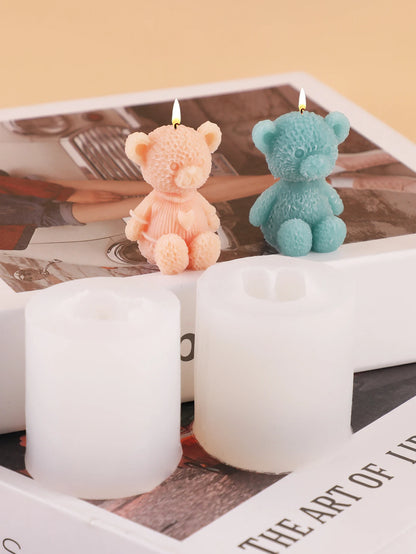 Cute Little Bear Silicone Mold – DIY Candle, Gypsum & Ornament Mold