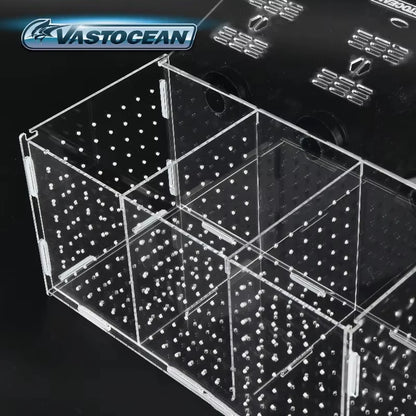 Magnetic Acrylic Fish Breeding & Isolation Box, Aquarium Hatchery Tank Divider with Combined Design for Safe Fish Separation & Care