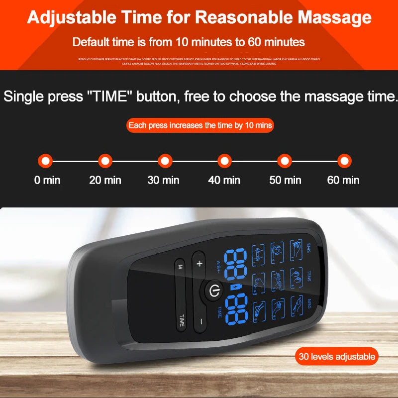 EMS Muscle Electrostimulator Tens Unit: Low Frequency Pulse Body Relaxing Massage - Digital Physiotherapy for Pain Relief