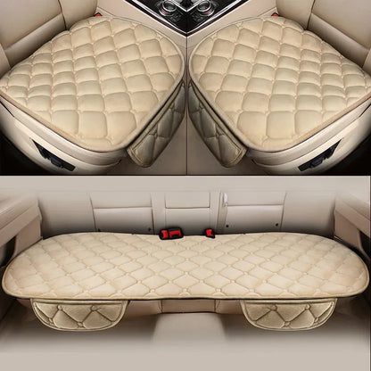 Warm Plush Car Seat Covers - Winter Seat Cushion Protectors for Sedan, Hatchback & SUV