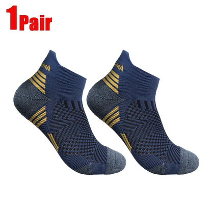 Breathable Compression Ankle Socks for Men & Women – Low Cut Athletic Running, Fitness & Marathon Performance Socks (1–3 Pairs)