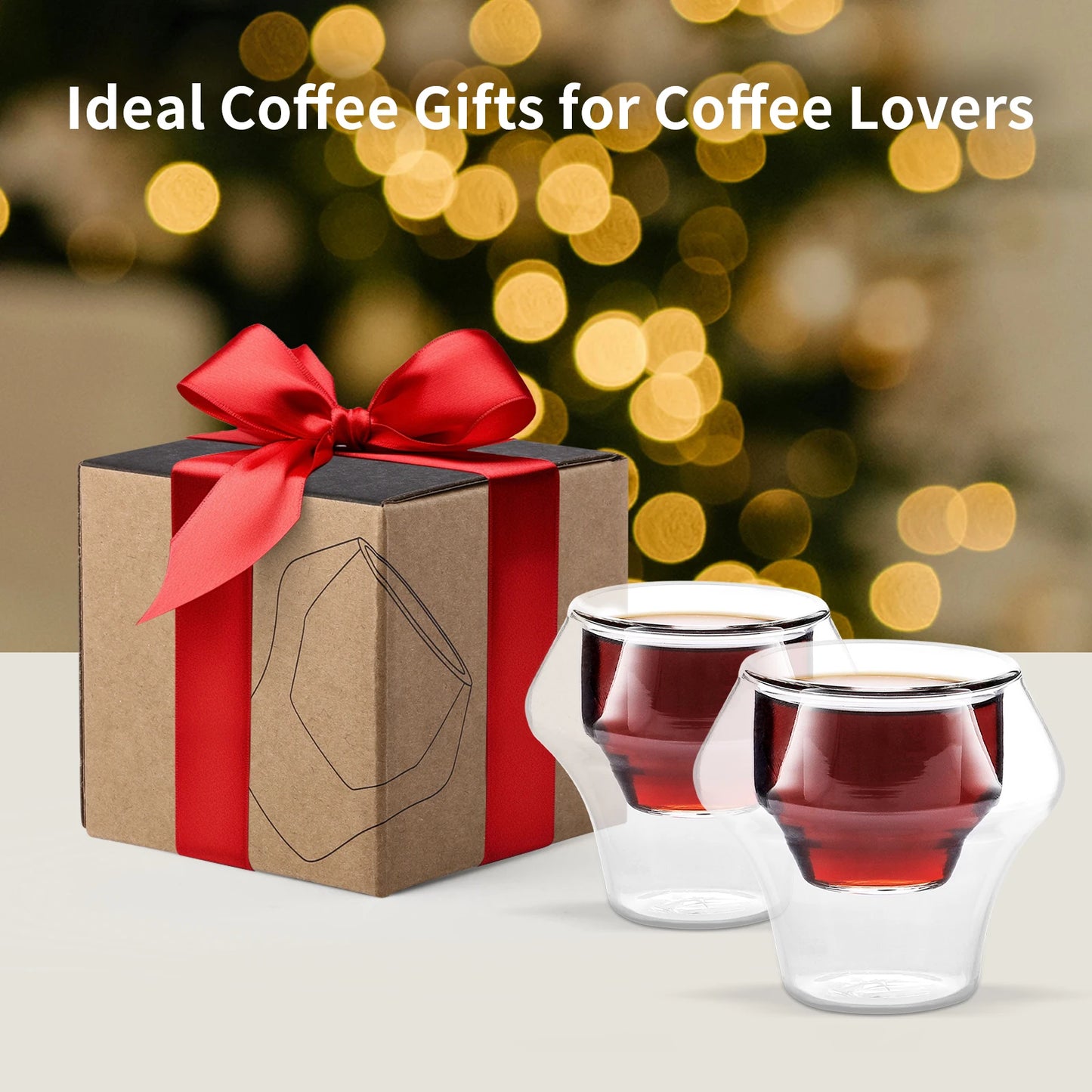MHW-3BOMBER Double Wall Glass Espresso Cups – Anti-Scald Reusable Tea & Coffee Mugs for Home or Barista Use