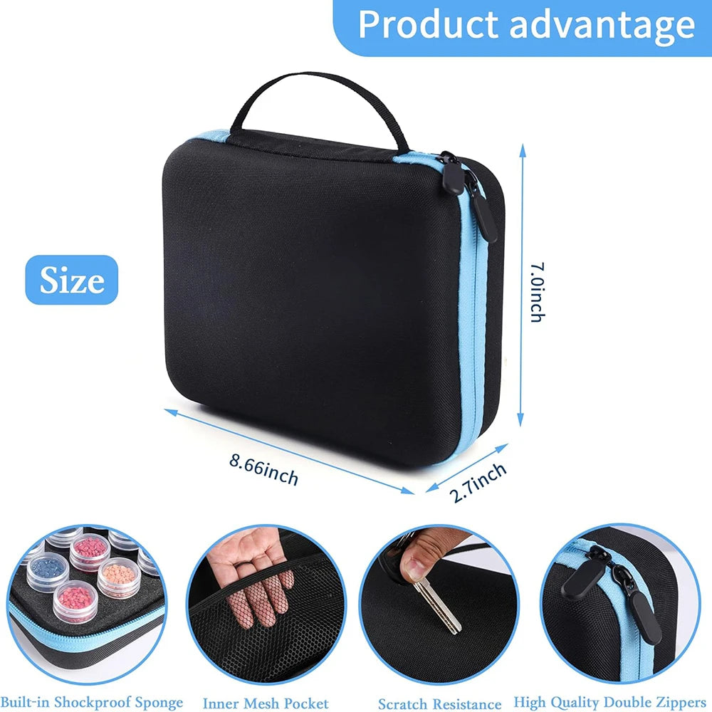 Diamond Painting Accessories Kit - Portable Storage Suitcase with 30 Jars, Tools, Pens, Trays & Organizer Case