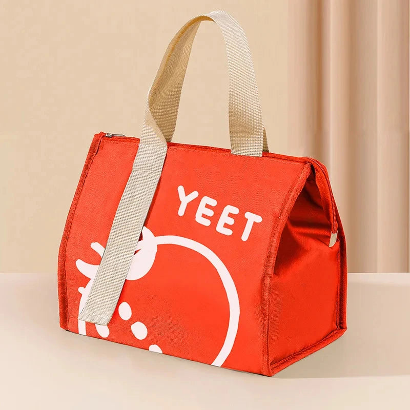 Portable Thermal Lunch Bag – Insulated Food Storage Cooler Pouch for Women & Kids, Travel Picnic Bento Handbag Organizer