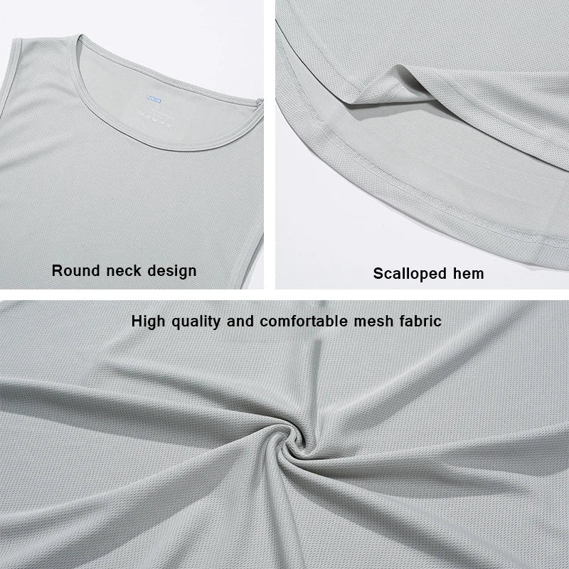 Summer Men’s Gym Tank Top | Quick-Drying Fitness Training Clothing | Loose Bodybuilding Sleeveless Shirt | Fashion Basketball Vest