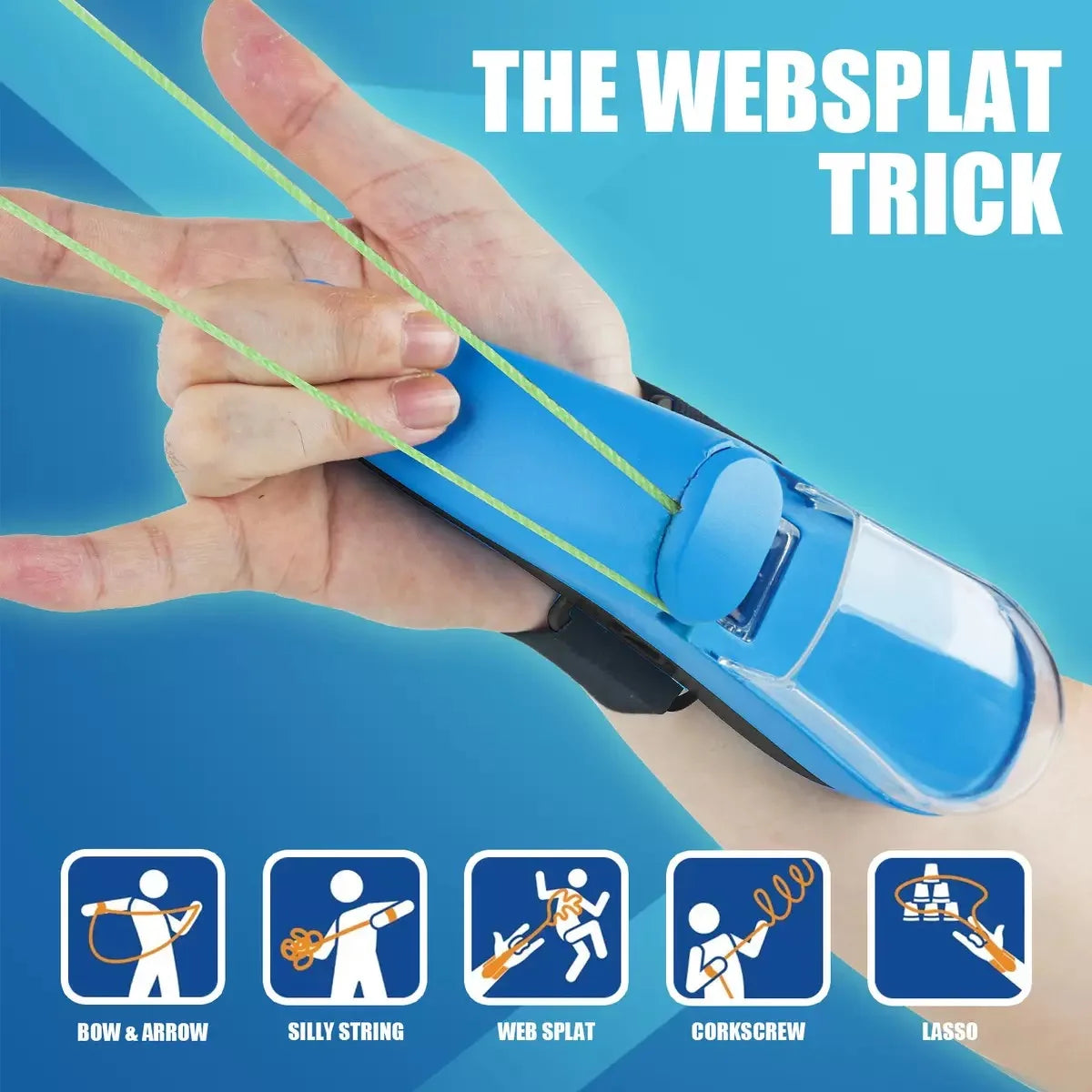 Spider Silk Wrist Launcher - USB Rechargeable Luminous String Shooter Cosplay Toy