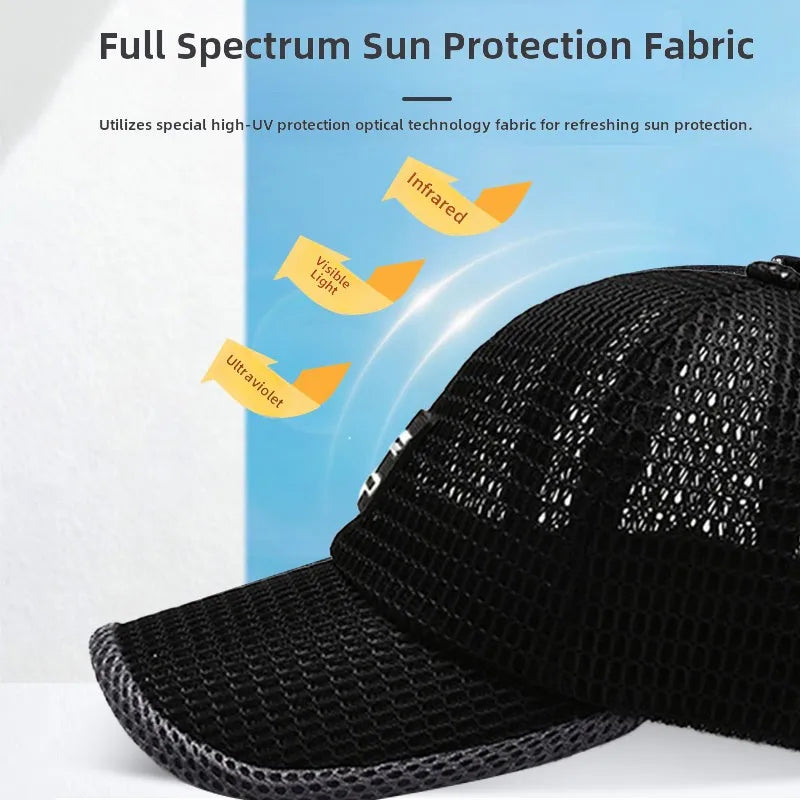 Summer Baseball Cap - UV Protection Breathable Mesh Hat for Hiking, Fishing & Outdoor Activities