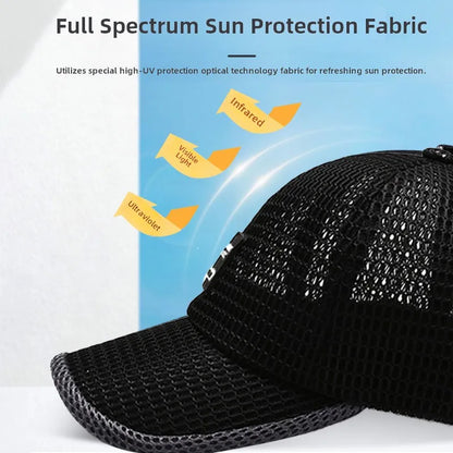 Summer Baseball Cap - UV Protection Breathable Mesh Hat for Hiking, Fishing & Outdoor Activities