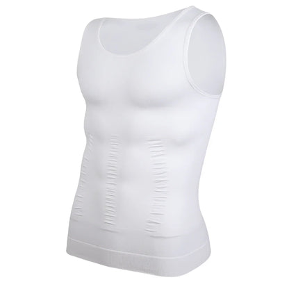 Men’s Compression Shirt Body Shaper – Slimming Vest Tight Tummy Control Tank Top Underwear for Shaping & Fitness Support