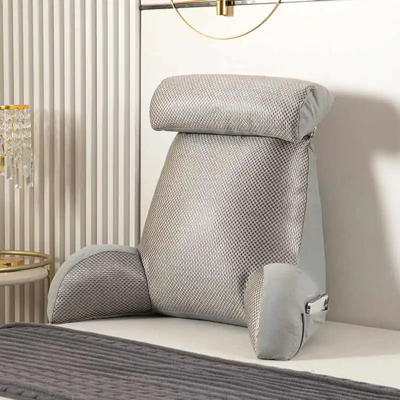 Triangle Reading Pillow – Cooling Latex Wedge Cushion, Removable & Washable Backrest for Sofa & Bed