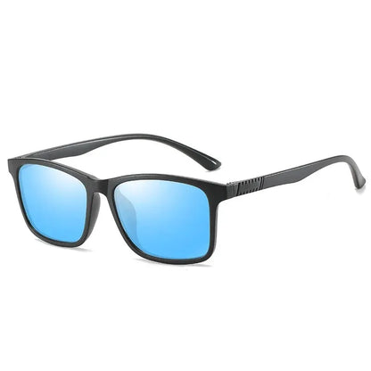 Luxury Men’s Polarized Sunglasses – Vintage Square TR90 Frame, Ultra-Light UV400 Driving & Fishing Eyewear