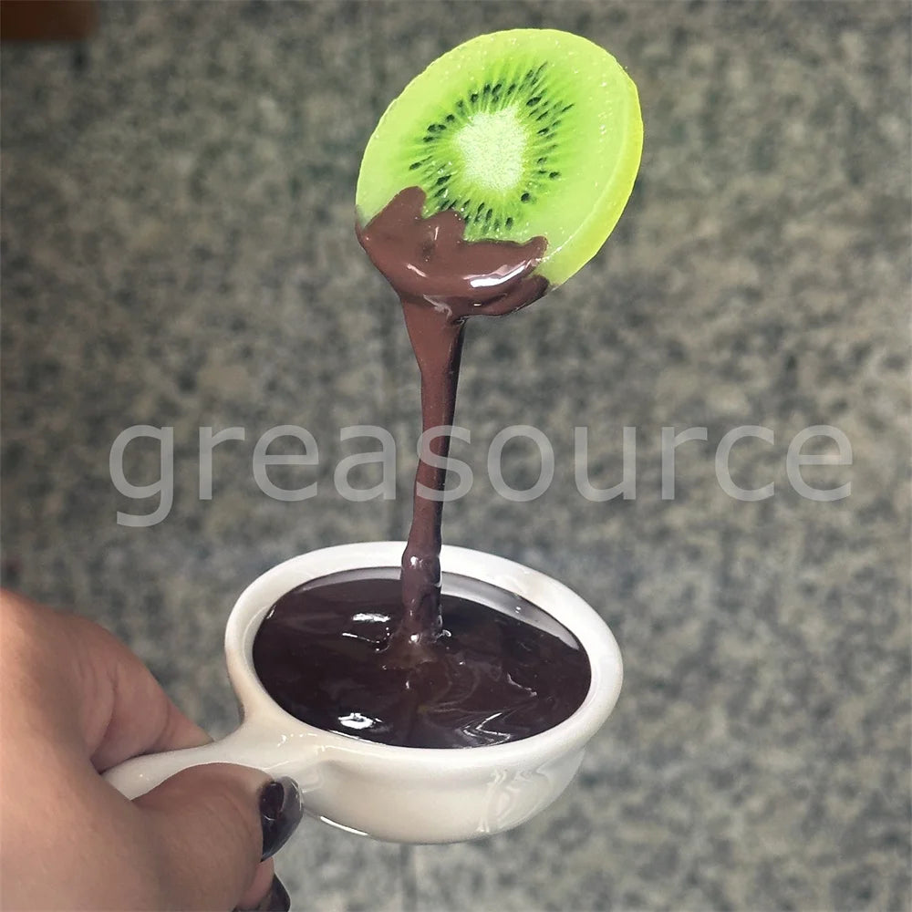 Fake Food Dipping Bowls - Simulated Fruit & Chicken Sauce Models for Photography, Food Display & Advertising Props