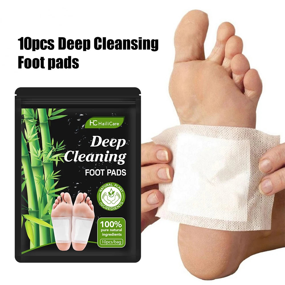 10PCS Herbal Detox Foot Patches – Stress Relief & Deep Sleep Aid | Natural Foot Care & Body Cleanse