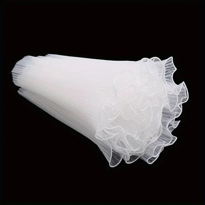 1 Roll Red Korean Flower Wrapping Mesh — Lace Fabric for Bouquets, Floral Packaging & DIY Flower Crafts
