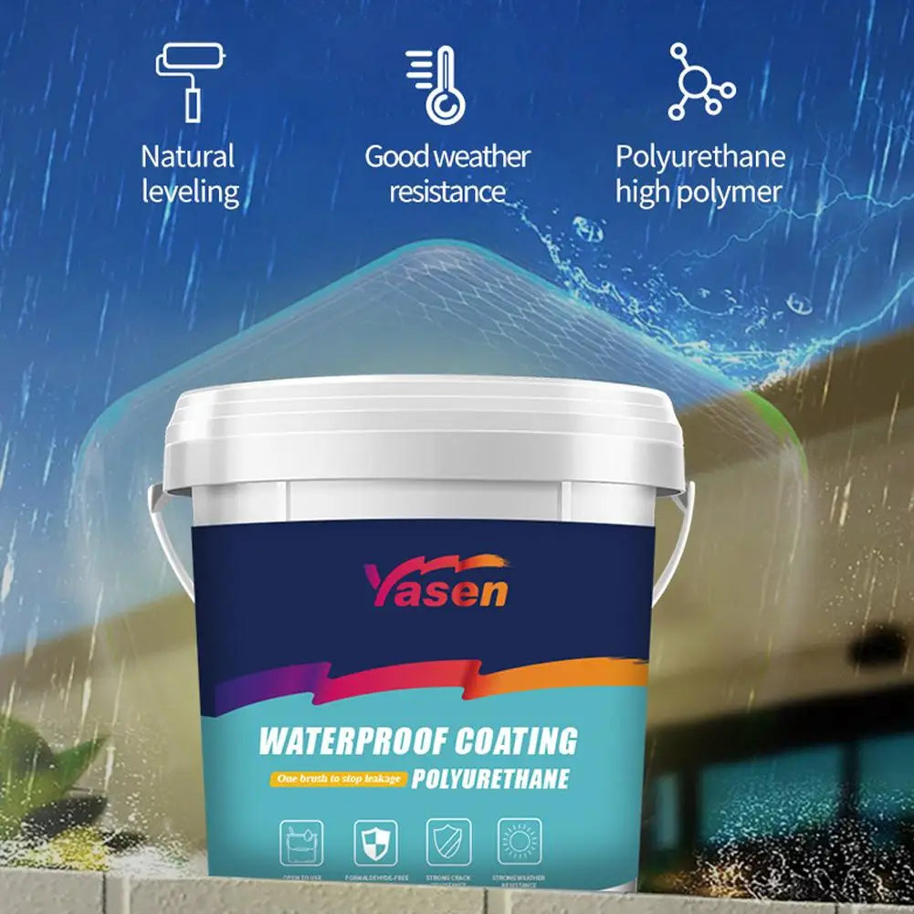 1000g Water-Based Polyurethane Waterproof Coating - Exterior Wall, Roof, and Bathroom Leak Repair Sealant