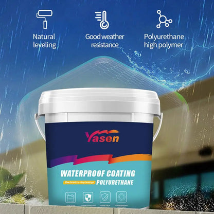 1000g Water-Based Polyurethane Waterproof Coating - Exterior Wall, Roof, and Bathroom Leak Repair Sealant
