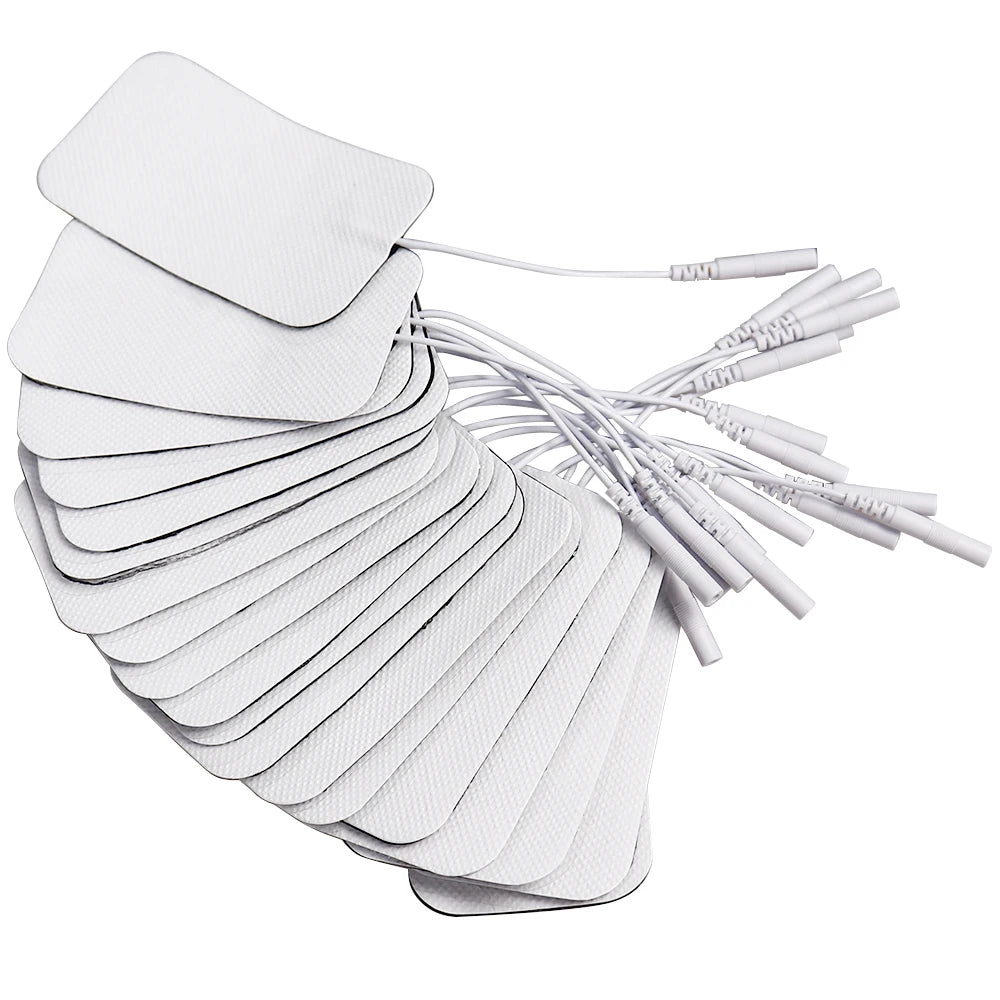 100/50pcs 5x5cm Muscle Stimulator Electrode Pads – Self-Adhesive Non-Woven Replacement for TENS Therapy Machines