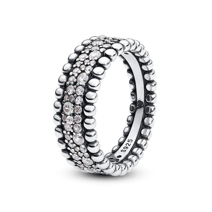 925 Sterling Silver Women’s Ring – Crown, Heart & Wishbone Design with Crystal, Rose Gold Engagement & Wedding Jewelry