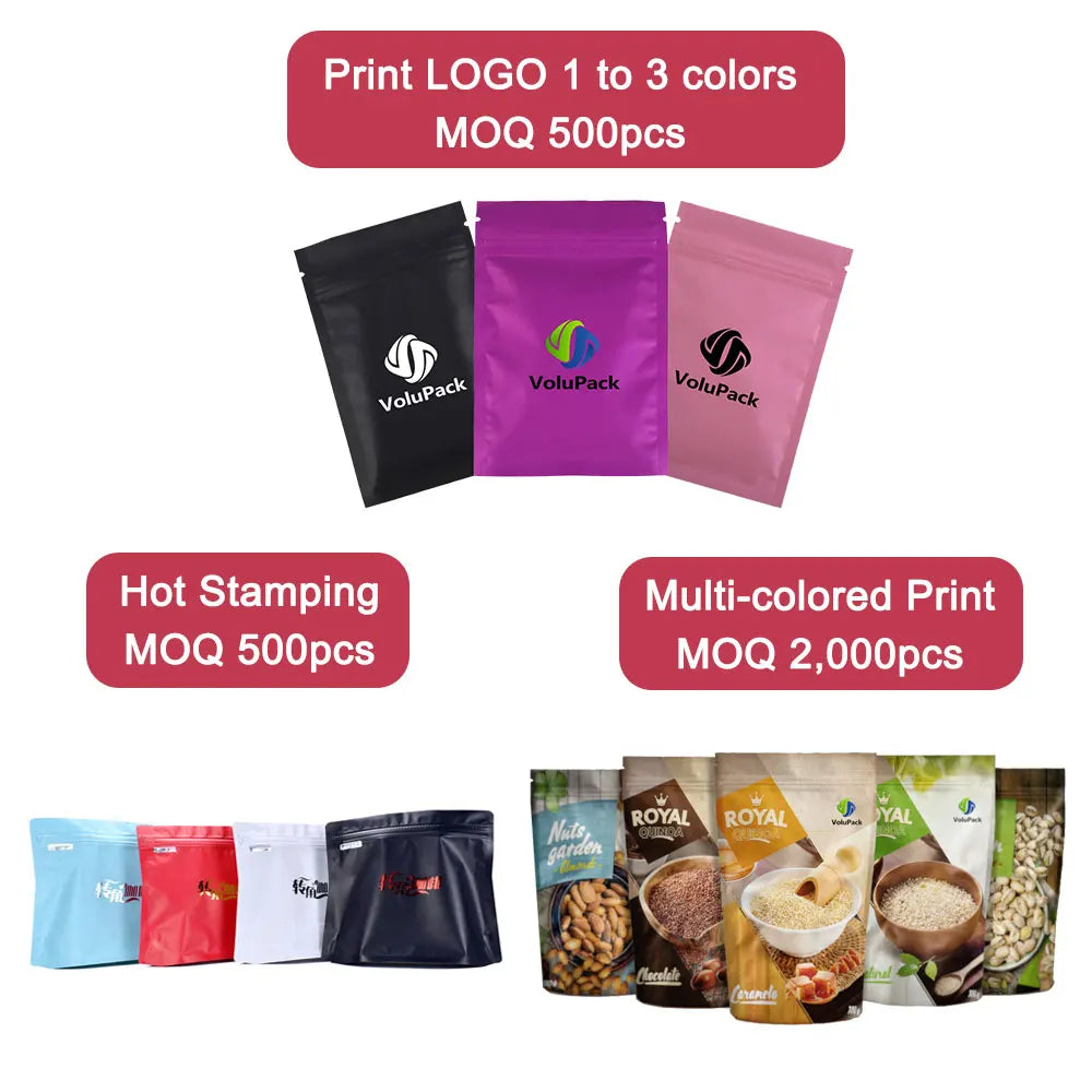 Aluminum Foil Mylar Bags — Small Heat Seal Vacuum Pouches for Coffee Powder, 200pcs
