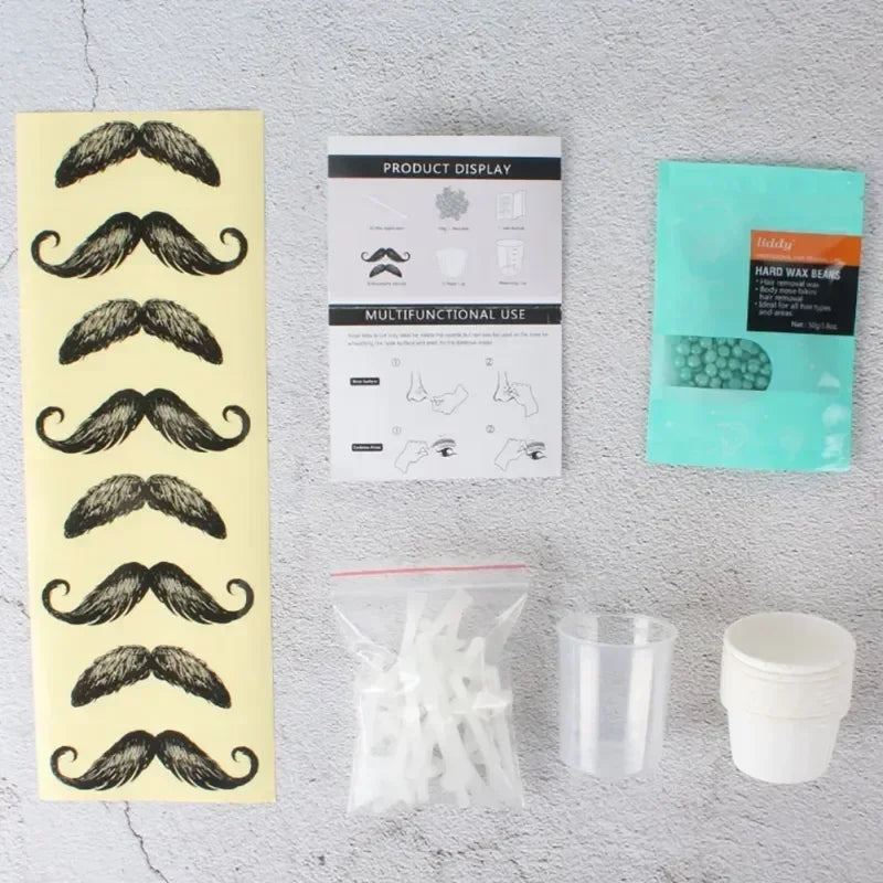 Painless Nose Hair Removal Wax Kit - Nostril Cleaning Depilation, Paper-Free Hair Wax for Men & Women