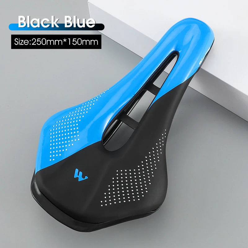 WEST BIKING Bicycle Saddle - Comfortable Hollow PU Leather Road Bike Seat Cushion for Cycling