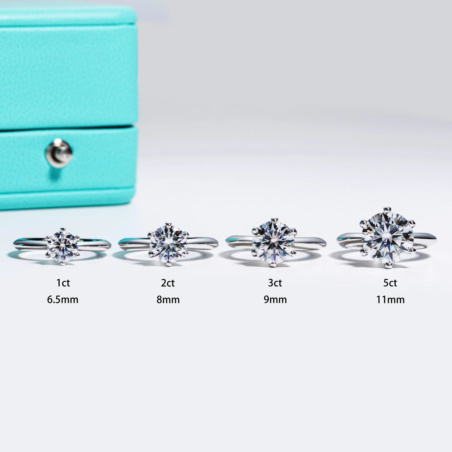 AnuJewel D Color Moissanite Engagement Ring 1–5ct — 925 Sterling Silver Gold-Plated Solitaire Ring for Women, Wholesale