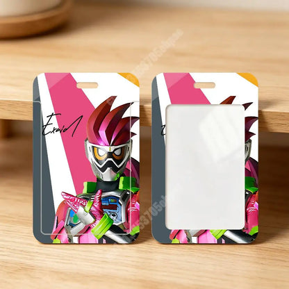 K-Kamen Masked Rider-S Card Holder - Clear Transparent ID, Employee & Visitor Badge Case