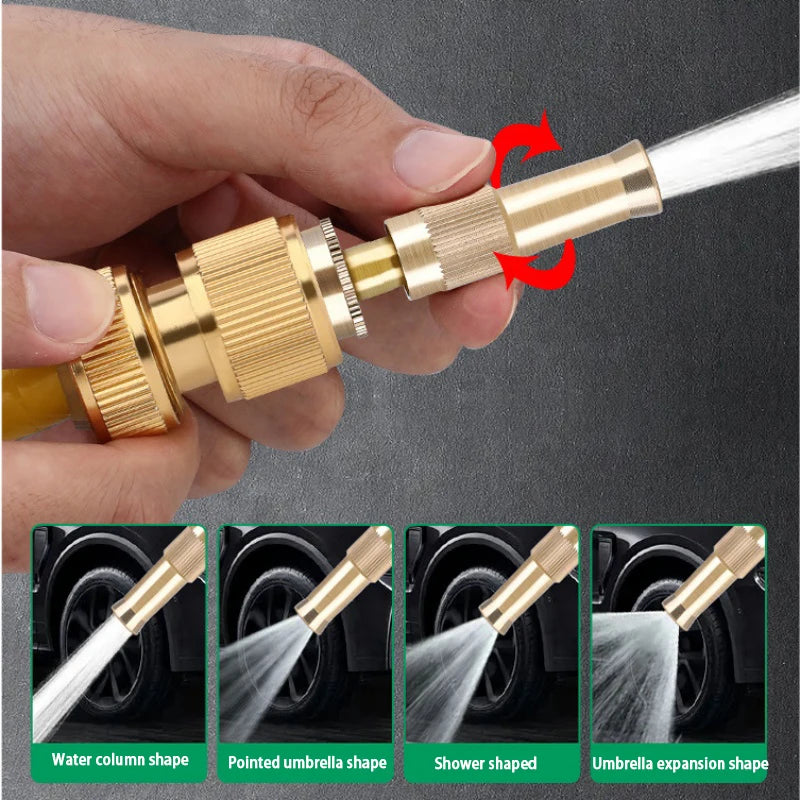 High-Pressure Spray Nozzle Water Gun – Adjustable Hose Sprinkler with Quick Connector for Garden & Outdoor Cleaning