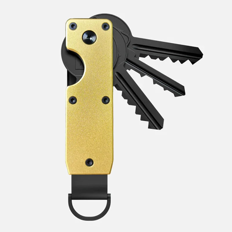 Compact Key Organizer – Minimalist Metal Key Holder for 2-6 Keys, Secure Keychain Case