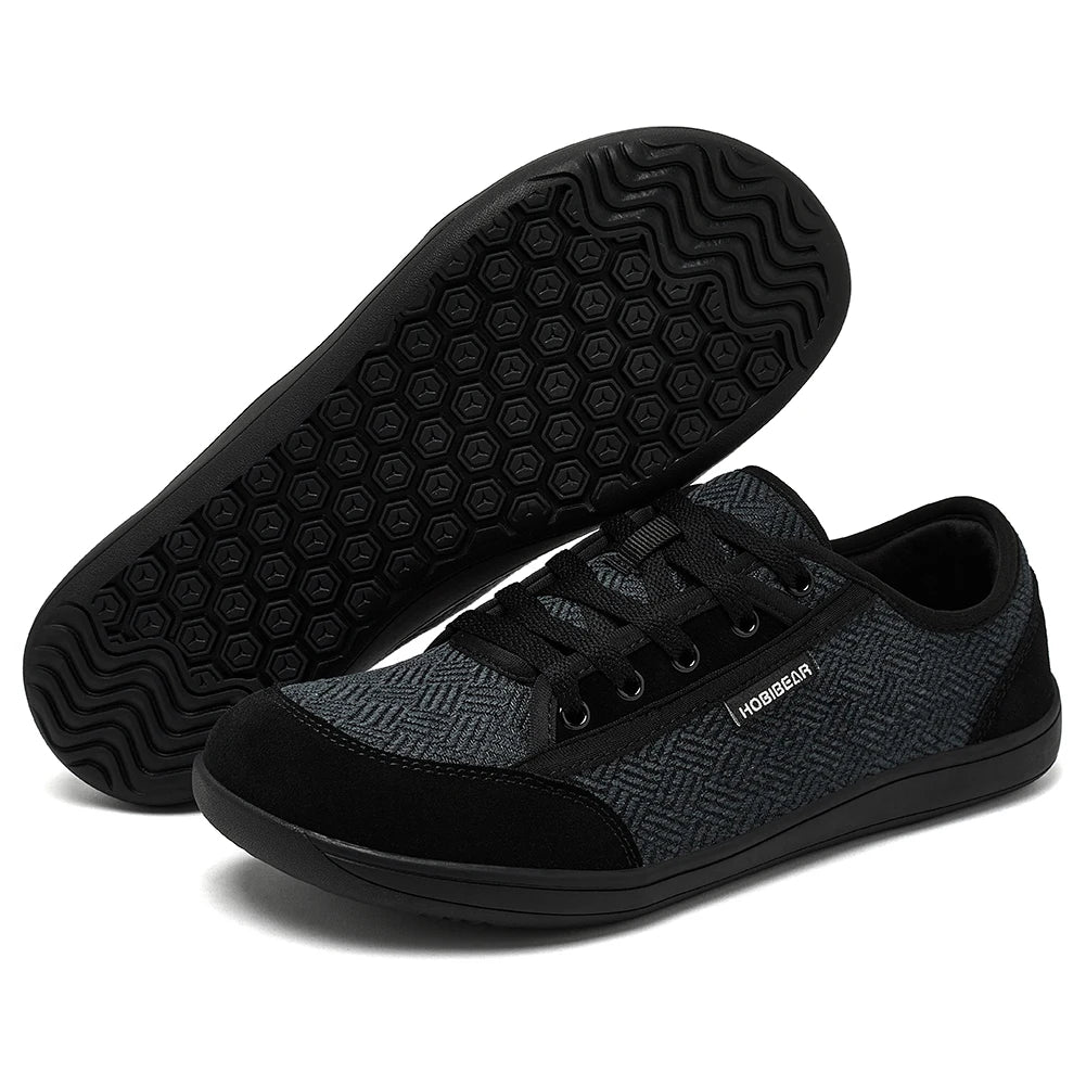 HOBIBEAR Barefoot Shoes for Men & Women | Zero Drop, Wide Toe Minimalist Cowhide Leather Sneakers