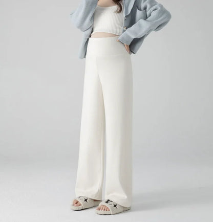 M-4XL Women’s Maternity Radish Pants – Cotton Fleece Ankle-Length Corduroy Sweatpants, High Waist Autumn Pregnancy Trousers