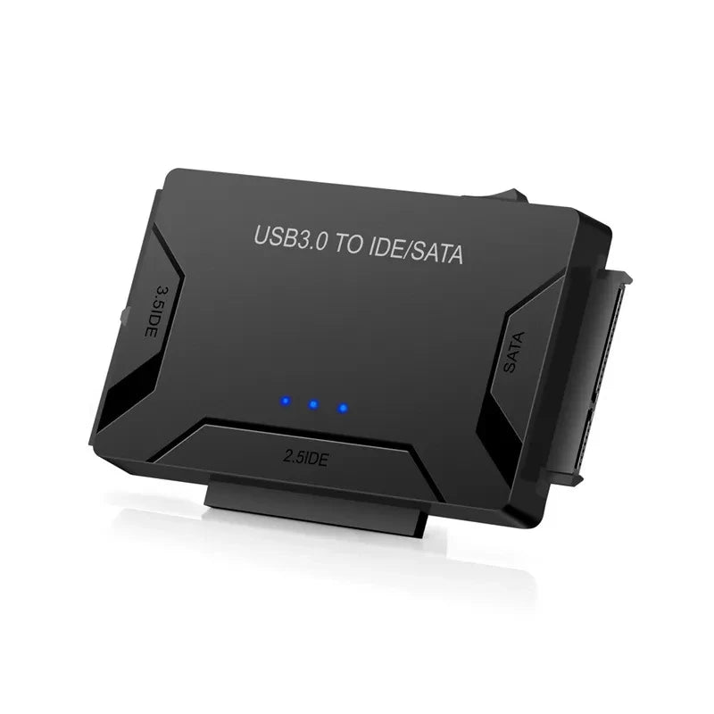 USB 3.0 to SATA IDE Adapter Cable – 3-in-1 Converter for 3.5/2.5 inch HDD/SSD, CD/DVD ROM, CD-RW