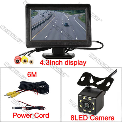 4.3" Car Rear View Monitor – Easy-Install Reversing Camera for Parking System & Vehicle Safety