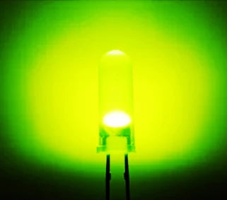 Highlight F5 14.5mm High-Intensity LED - 2-Pin Round Head DIP Light Emitting Diode in Red, True Green, Blue & Yellow