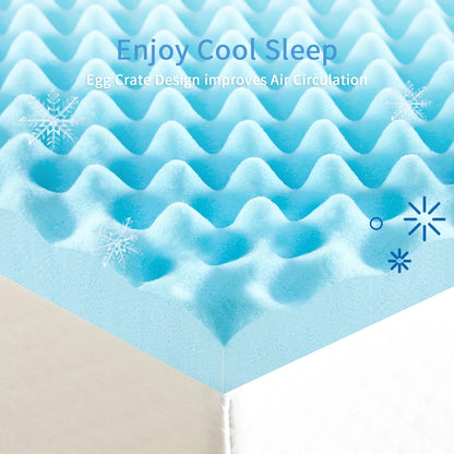 4" Memory Foam Mattress Topper - Outdoor & Indoor Use, Pressure-Relieving Yoga Pad, CertiPUR Certified