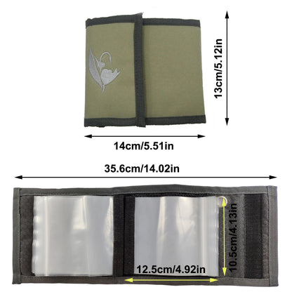 Aventik 10 Pocket Fishing Tackle Binder – Fly Fishing Leader Tippet Wallet & Storage Case for Tippet Line