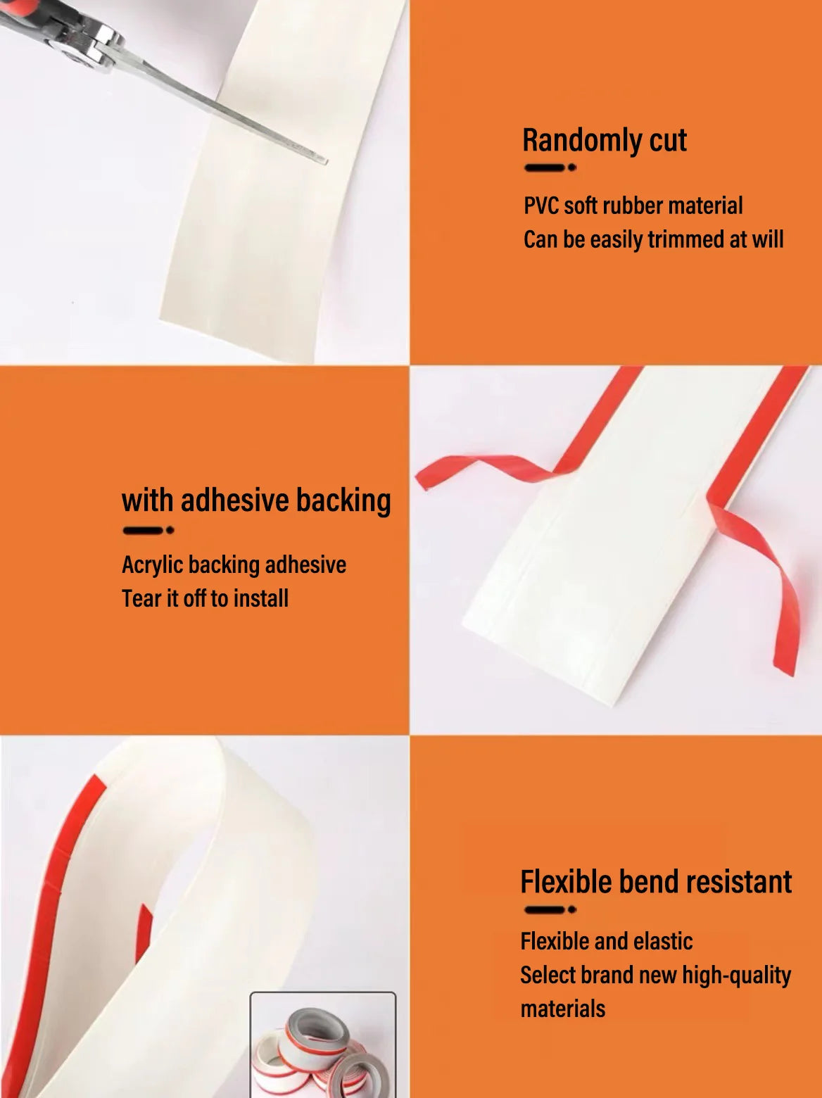 Self-Adhesive PVC Cable Protector Strip — Wire & Cord Insulation Cover, Wear-Resistant Trip Prevention Organizer