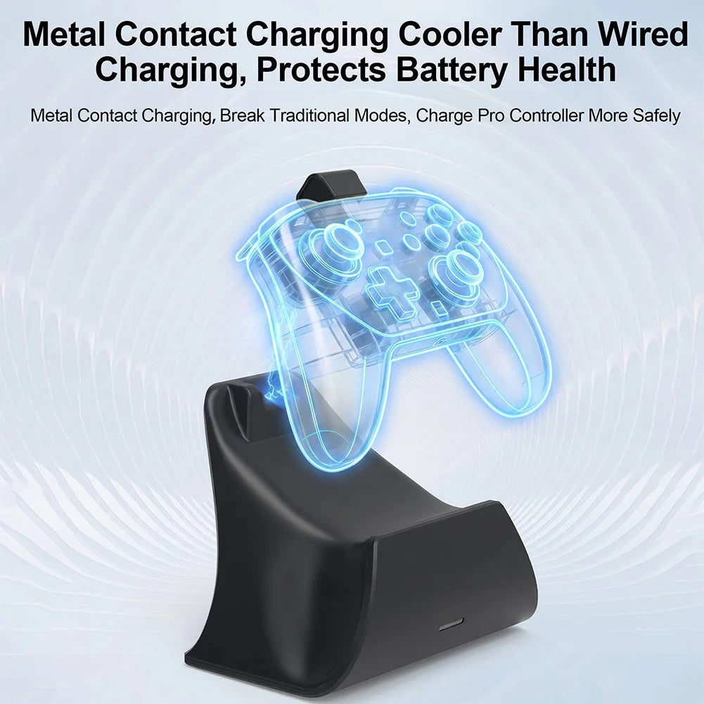 Switch 2 Pro Controller Charging Dock - Fast Charging Station with LED Indicator & Adapter