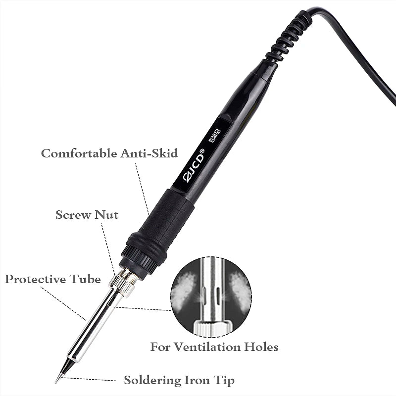 JCD 8898 2-in-1 Soldering Station 750W – Soldering Iron & Hot Air Gun for BGA SMD Phone Repair & Welding