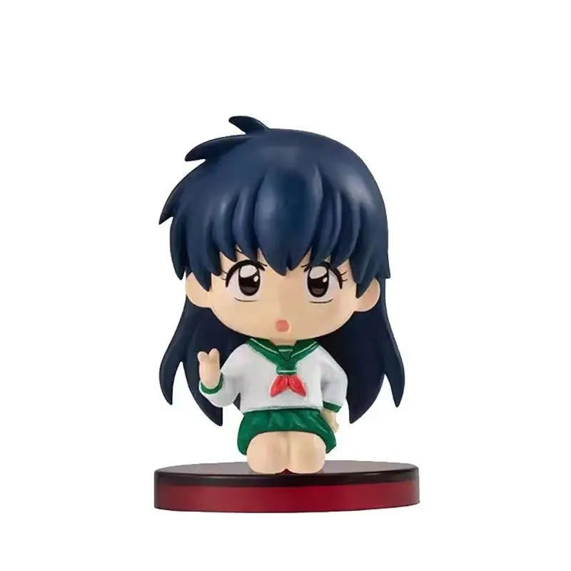 Q Version Inuyasha Figure Blind Box – Cute Sesshomaru & Kagome Sitting Model, Anime Decoration Gift for All Ages