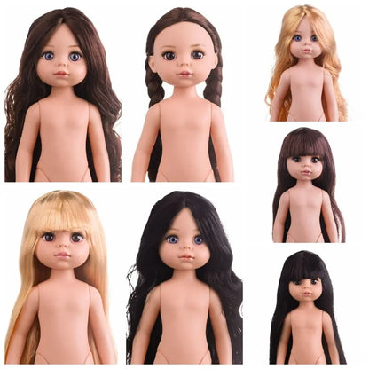 12-Inch Fashion Girl Doll - Blonde Hair, Brown Eyes & 3 Hair Colors Movable Doll Toy
